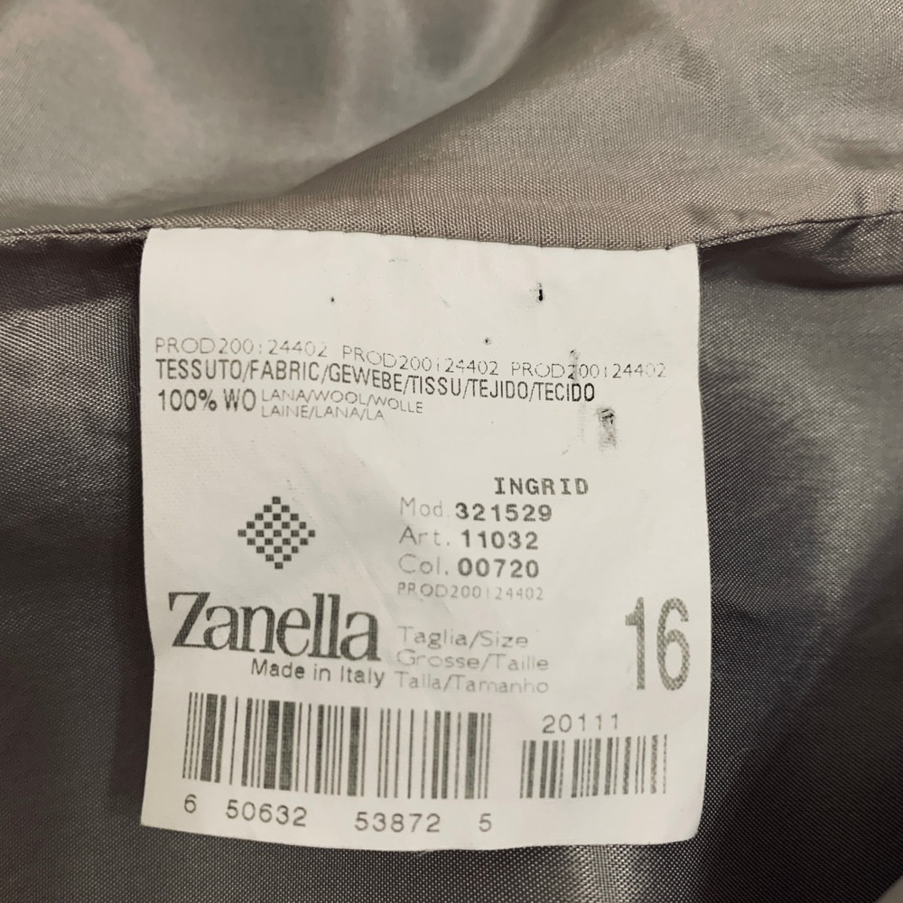 Zanella Blazer Jacket‎ Women's Size 16 Blue Green Geometric Print Made in Italy - Picture 9 of 12